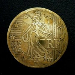 画像1: 欧州連合(フランス)２０ユーロセント　コインコンチョ　直径22mm