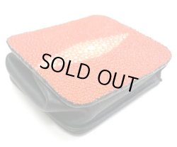 画像1: 牛革×エイ革コインケース　オレンジ