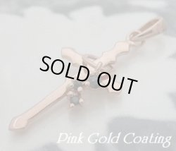 画像1: ピンクゴールドコートシルバーペンダント