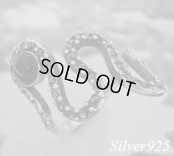 画像1: オニキス入りシャープウェーブリング