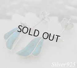 画像1: シルバーピアス　ターコイズ