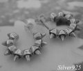 シルバーピアス　パンク風
