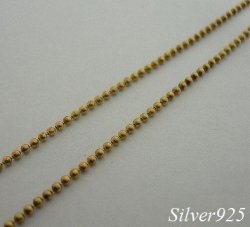 画像1: ゴールドコーティングボールチェーン極細　40/45cm