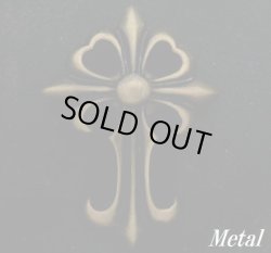 画像1: クロムハーツ風クロス メタルコンチョ　古美色　直径　42mm×29mm 