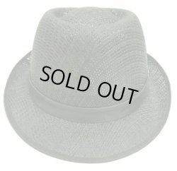 画像1: メッシュストローハット　ブラック