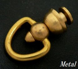 画像1: 合金Ｄカン ドロップハンドル　真鍮色
