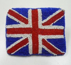 画像1: ハンドメイドビーズ　コンケース　イギリス国旗
