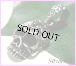 画像1: ブラックスター　スカルペンダント