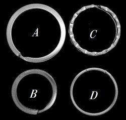 画像1: 合金製キーリング　連結金具4種より