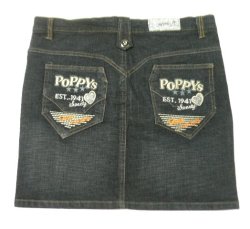 画像1: 【アウトレット】NongJoJeans刺繍POPPYsデニムスカート Mサイズ