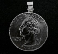 画像1: アメリカ２５セントコイン ペンダントB　24mm