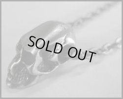 画像1: スカルヘッド　メタルネックレス