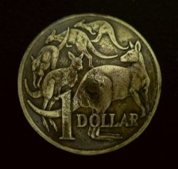 画像1: オーストラリア１ドルb　コインコンチョ　直径26mm 