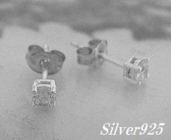 画像1: シルバーピアス　ジルコニア3mm