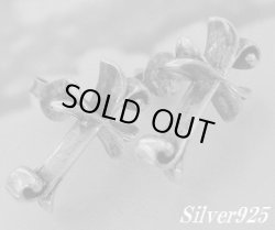 画像1: シルバーピアス　アラベスククロス