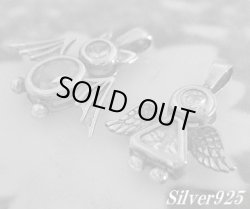 画像1: 天使と悪魔のドール　ペアペンダント　ジルコニア付