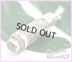 画像1: ブルートパーズ付きパフュームケースペンダント