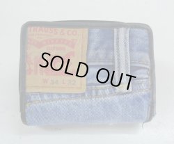 画像1: ジーンズリメイクデニム ハンドメイドウォレット　ショート