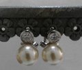 シルバーピアス　淡水パール