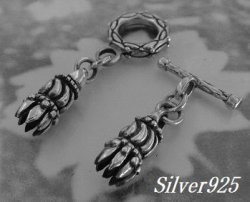 画像1: シルバー925エンドパーツ　革紐カシメtype