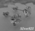 シルバーピアス　ジルコニア7mm