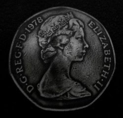 画像1: イギリス50ペンス レプリカコイン　メタルコンチョ　直径30mm 