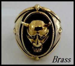 画像1: Brassダイカット般若リング