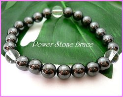画像1: 磁気ヘマタイト8mm　天然石ブレス　サイズS/M/L