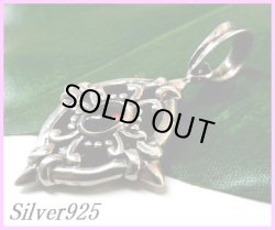 画像1: ガーネット　シールドクロス　ペンダント