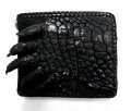 牛革×ワニ革クロコダイルハンド　レザーウォレット