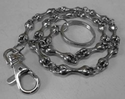 画像1: ボーン メタルウォレットチェーン