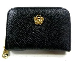 画像1: 牛革 フラワーエンブレム コインケース