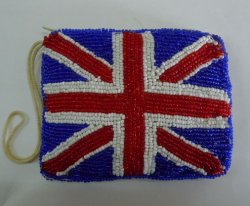 画像1: ハンドメイドビーズ　コンケース　イギリス国旗