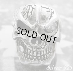 画像1: ギャングスカルリング クリアジルコニア