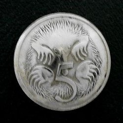 画像1: オーストラリア５セント　コインコンチョ　直径19mm
