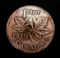 カナダ１セント　コインコンチョ　直径19mm