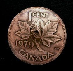 画像1: カナダ１セント　コインコンチョ　直径19mm