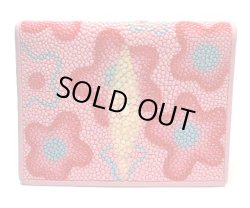 画像1: エイ革スティングレイ　カードケース花柄　