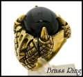 Brassドラゴンクロウオニキスリング