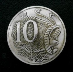 画像1: オーストラリア１０セントb　コインコンチョ　直径23mm