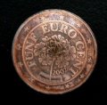 欧州連合(オーストリア)５ユーロセント　コインコンチョ　直径21mm