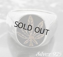 画像1: マリファナ印台リング