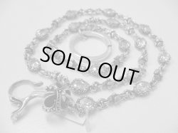 画像1: silverジルコニア付クラウンウォレットチェーン