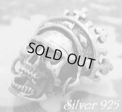 画像1: クラウンピアススカル オニキス　トップ