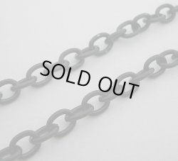 画像1: 合金ブラックカラー丸あずきチェーン太　40/45/50cm