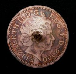 画像1: イギリス１ペニーa　コインコンチョ　直径20mm