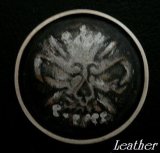 画像: 牛革レザースカルコンチョ　ブラック　直径　31mm