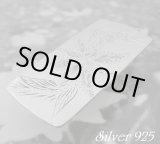 画像: シルバー925彫り花模様マネークリップ