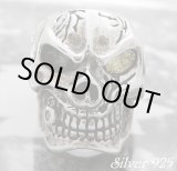 画像: ギャングスカルリング イエロージルコニア