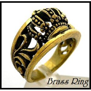 画像: Brass透かしクラウンリング